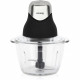 Mini hachoir électrique - H.Koenig - LEO8 - 320 W - Bol en verre 1 L - Lames en acier inoxydable - Noir mat et chrome