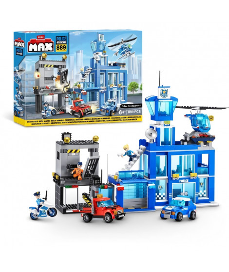 Set de Construction - ZURU - Police Station (889 pieces) - Construis le quartier général de police avec prison et véhicules