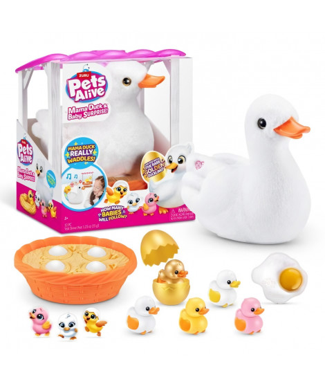 Jouet Interactif - ZURU - Mama Duck - Canetons interactifs suivant leur maman avec surprises a découvrir