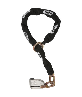 Antivol de chaîne - ABUS - 8008/12KS120 Black Loop - Chaîne 12 mm - Pene 16 mm - Alarme 100 dB - Cylindre Xplus - 2 clés