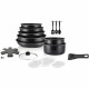 Batterie de cuisine - Tous feux dont induction - ART & CUISINE - AC1824 - Aluminium - 18 pieces - Anti-adhérent - Poignée amo…