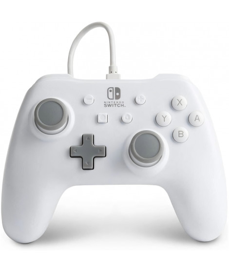 Manette Filaire - POWER A - Nintendo Switch - Blanc