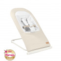 BÉABA, Transat  Pliable, 3 inclinaisons en 1 Bouton, Ultra Compact et Fin, Eazy Relax - Greige