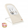 BÉABA, Transat  Pliable, 3 inclinaisons en 1 Bouton, Ultra Compact et Fin, Eazy Relax - Greige
