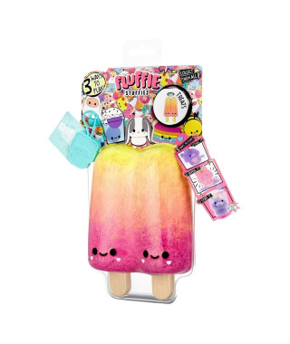 Fluffies Stuffiez - Peluche ASMR a personnaliser - Glâce a l'eau - Rembourrage a retirer et découvrir un autre personnage - D…