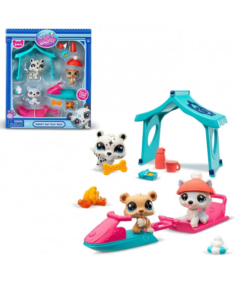 Pack a theme 3 Pets - BANDAI - Littlest Pet Shop Neige - Animaux et accessoires