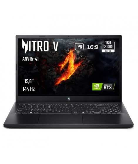 PC Portable Gamer -ACER -Nitro V 15 ANV15-41-R85W -15,6 FHD 144Hz IPS -Ryzen 5 7535HS -RAM 16Go -512Go SSD -RTX 4050 -Sans wi…