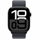 Apple Watch Series 10 GPS - 46mm - Boîtier Jet Black Aluminium - Bracelet Ink Sport Loop