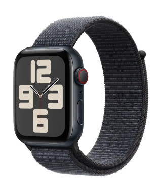 Apple Watch SE GPS + Cellular - 44mm - Boîtier Midnight Aluminium - Bracelet Ink Sport Loop