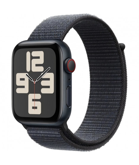 Apple Watch SE GPS + Cellular - 44mm - Boîtier Midnight Aluminium - Bracelet Ink Sport Loop