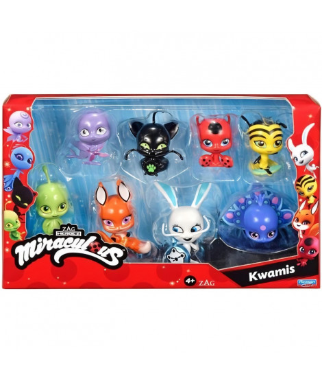 Bandai - Miraculous - Pack de 8 kwamis  Collection de Mini-figurines - P50532
