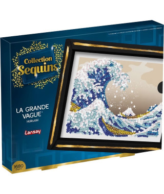 Kit loisir créatif - LANSAY - Collection Sequins - La Grande Vague - Hokusai - Des 14 ans