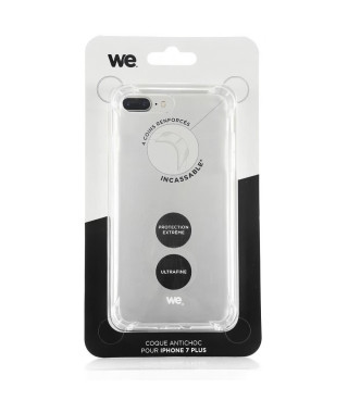 WE Coque pour iPhone 7 Plus Anti-choc Transparente