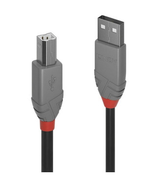 LINDY Câble USB 2.0 type A vers B - Anthra Line - 3m