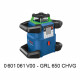 Laser rotatif Bosch Professional GRL 650 CHVG avec batterie, piles, cellule, lunettes, supports, platine, en coffret - 060106…
