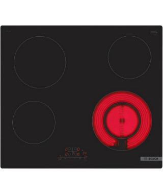 Table de cuisson vitrocéramique - BOSCH SER4 - PKF611BB8H - 6600 W - Zone double - Noir
