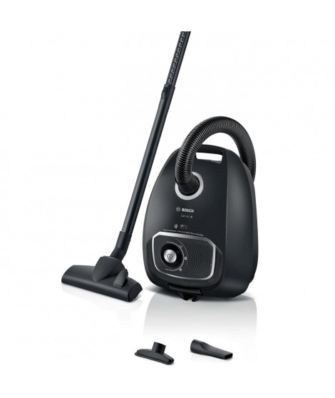 BOSCH Serie 4 BGB41BA1 - Aspirateur traineau sac - Rayon d'action 11 m - Capacité sac 4L - 75 dB - 700 W - Noir