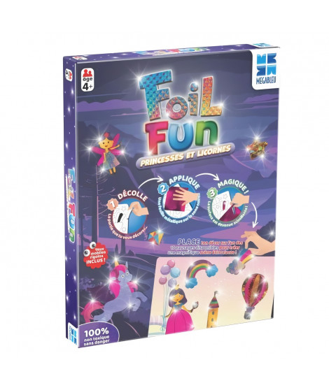 Activité créative - MEGABLEU - Foil Fun - Princesses et Licornes - Création d'oeuvres sans se salir