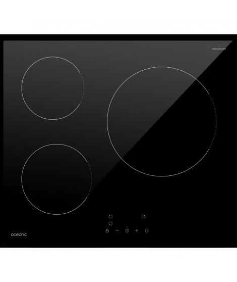 Table de cuisson induction OCEANIC 3 foyers L60 x P52 cm OCEATI3Z7B