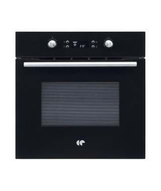 Four encastrable pyrolyse - Chaleur tournante - CONTINENTAL EDISON - CEF65PB - Noir et inox - L59,5 x H59,6 x P 54,68 cm