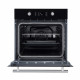 Four encastrable pyrolyse - Chaleur tournante - CONTINENTAL EDISON - CEF65PB - Noir et inox - L59,5 x H59,6 x P 54,68 cm