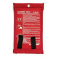 Couverture anti-feu CARPONIT - CARPOINT - 1 x 1 m - Fibre de verre - Rouge