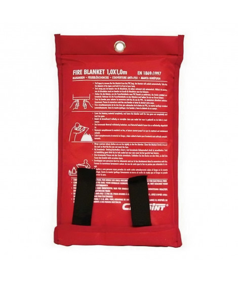 Couverture anti-feu CARPONIT - CARPOINT - 1 x 1 m - Fibre de verre - Rouge