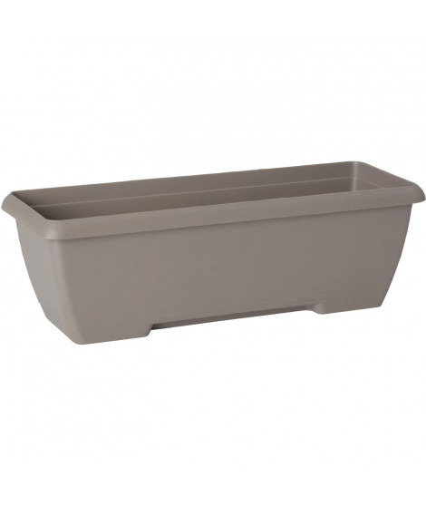 Jardiniere - GARDEN ID Teramo - Taupe 60 cm - Solidité - Réserve d'eau intégrée - Recyclé & 100% recyclable - Volume pour pla…