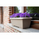 Jardiniere - GARDEN ID Teramo - Taupe 60 cm - Solidité - Réserve d'eau intégrée - Recyclé & 100% recyclable - Volume pour pla…
