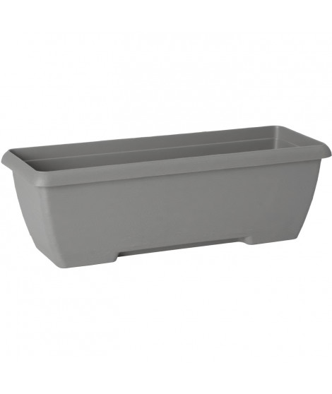 Jardiniere - GARDEN ID Teramo - Noir 60 cm - Solidité - Réserve d'eau intégrée - Recyclé & 100% recyclable - Volume pour plantes