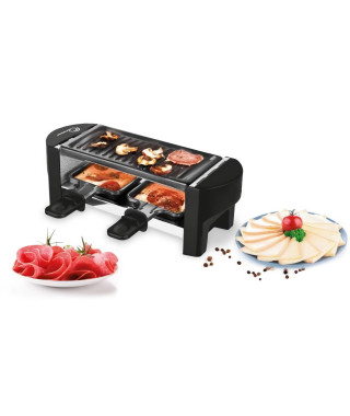 Appareil a raclette - LITTLE BALANCE - Juste nous 2 - 350 W - 2 personnes - Blanc / Noir