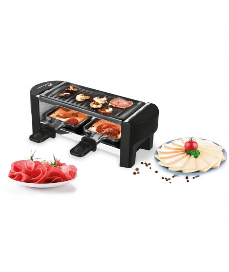 Appareil a raclette - LITTLE BALANCE - Juste nous 2 - 350 W - 2 personnes - Blanc / Noir