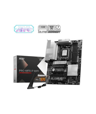 Carte mere - MSI - PRO X870-P WIFI - Wi-Fi 7, PCIe Gen5, EZ M.2 Shield Frozr II, argentée