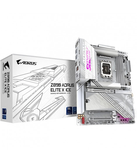 Carte mere ATX GIGABYTE Z890 A ELITE X ICE - Socket 1851 - Thunderbolt 4 - LAN 2.5 GbE - Wi-Fi 7/Bluetooth 5.4