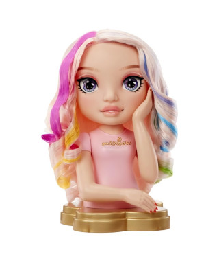 Rainbow High - Tete a coiffer Bella - 33cm - Colorer ongles et cheveux - Utilise les produits pour toi - Des 4 ans
