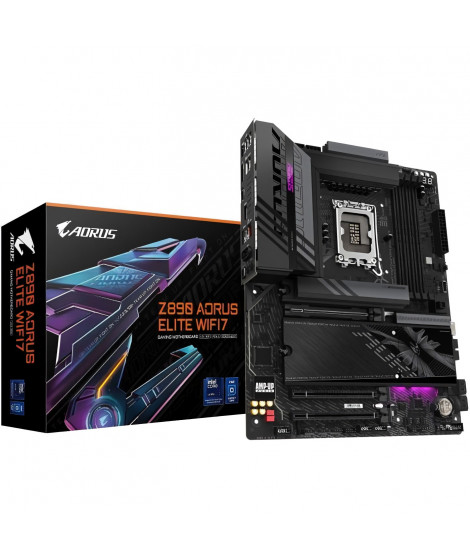 Carte mere - GIGABYTE - Z890 A ELITE WIFI7 - Socket 1851 - Thunderbolt 4 - LAN 2.5 GbE - Wi-Fi 7/Bluetooth 5.4