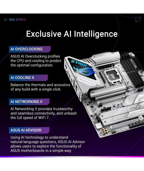 Carte mere - ASUS - STRIX Z890-A GAMING WIFI - Socket 1851 - DDR5 SDRAM - M.2 PCIe 5.0