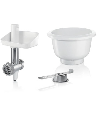 Accessoires Baking Sensation - BOSCH - MUZ5BS1 - Hachoir a viande - Grille 5 mm - Accessoire biscuit 4 formes - Bol  3,9 L