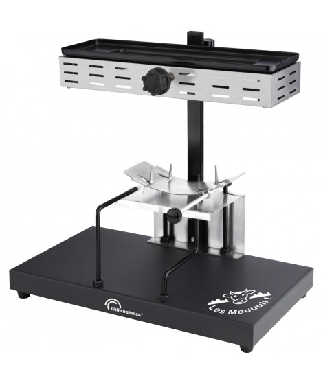 Appareil a raclette - LITTLE BALANCE - Savoyarde demi meule - 850 W - 6 personnes - Design Meuuuh / Inox