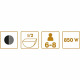 Appareil a raclette - LITTLE BALANCE - Savoyarde demi meule - 850 W - 6 personnes - Design Meuuuh / Inox