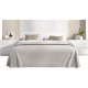 Ensemble tete de lit + 2 tables de nuit avec 2 tiroirs - LOMA - Blanc / Bois - 258,6 x 34,2 x 106 cm