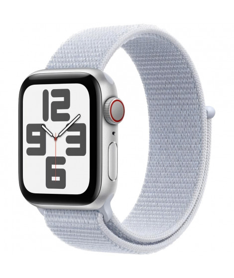 Apple Watch SE GPS + Cellular - 40mm - Boîtier Silver Aluminium - Bracelet Blue Cloud Sport Loop