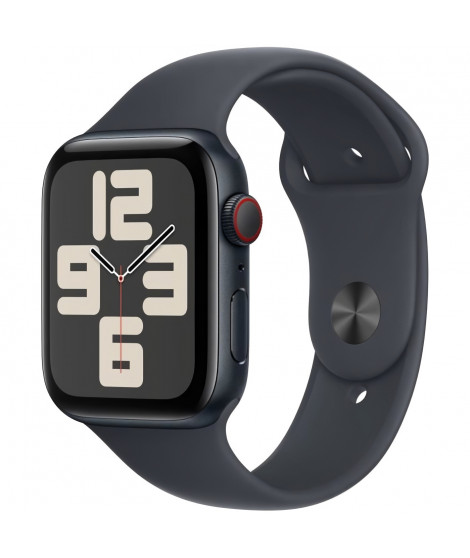 Apple Watch SE GPS + Cellular - 44mm - Boîtier Midnight Aluminium - Bracelet Midnight Sport Band - S/M