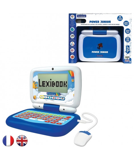 Ordinateur portable éducatif parlant bilingue FR/EN pour un total de 40 activités réparties en 6 catégories