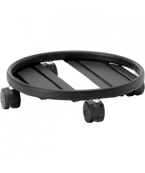 Plateau a roulettes en métal - GARDEN ID Metal Trolley - diametre 40 cm Max 68 kg - Rotation 360°, Hauteur optimisée, Solide.
