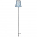 Lampe solaire - GARDEN ID Argent - Ø12 h70 cm - Autonomie 6-8h - Pied stabilisateur - Bouton on/off - Pile AAA.