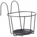 Porte Pot Balcon - GARDEN ID - 21 cm Anthracite - Taille Optimale - Design Élégant - Support Sûr