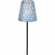 Lampe solaire - GARDEN ID Argent - Ø12 h70 cm - Autonomie 6-8h - Pied stabilisateur - Bouton on/off - Pile AAA.