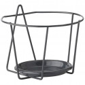 Porte Pot Mural - GARDEN ID - 21 cm Anthracite - Bonne Taille - Tout-en-Un - Robuste et Durable
