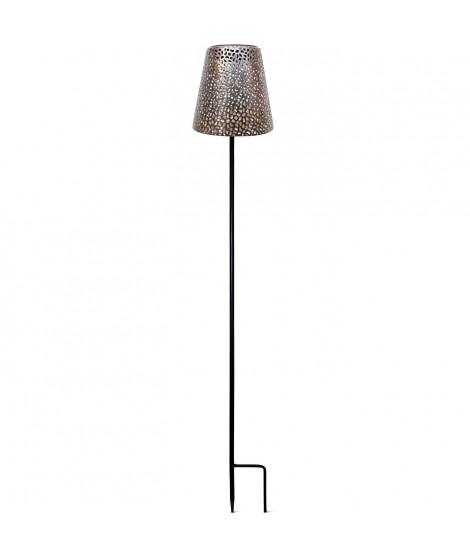 Lampe solaire - GARDEN ID Or - Ø12 h70 cm - Autonomie 6-8h - Pied stabilisateur - Bouton on/off - Sans câblage - Pile AAA.